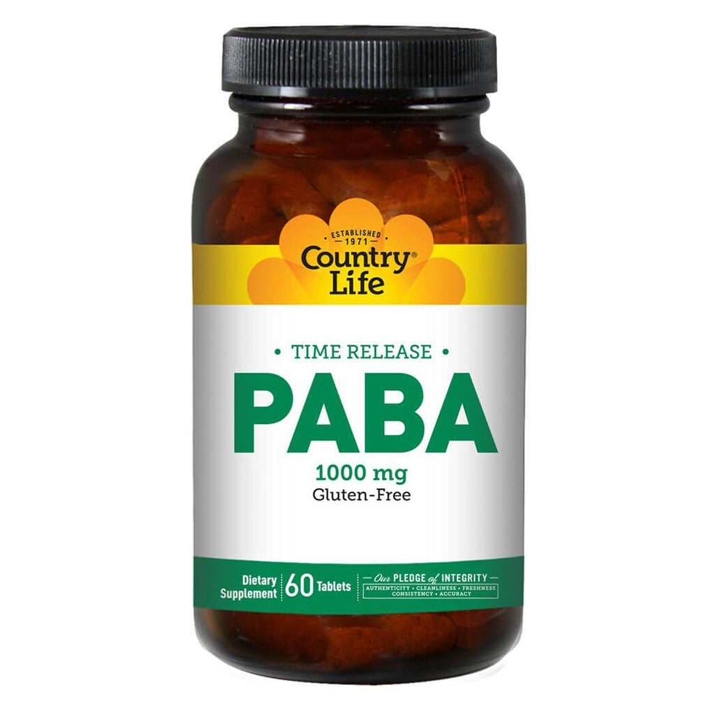 Country Life PABA 1000 mg Tablets, Pack of 60's - Easy Pharmacy LLC