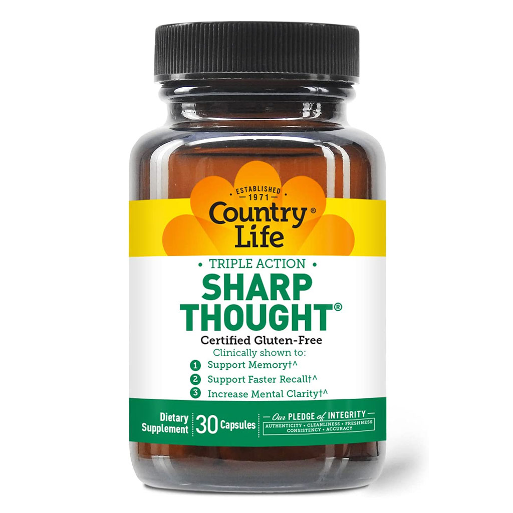 Country Life Triple Action Sharp Thought Capsules For Memory & Brain Health, Pack of 30's - Easy Pharmacy LLC