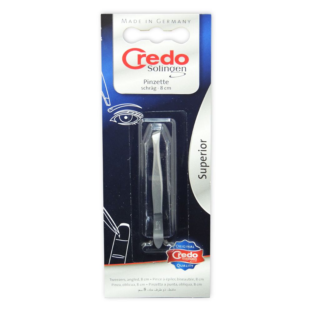 Credo Solingen Tweezer 3 Slanted Matt Chromium 13518 - Easy Pharmacy LLC