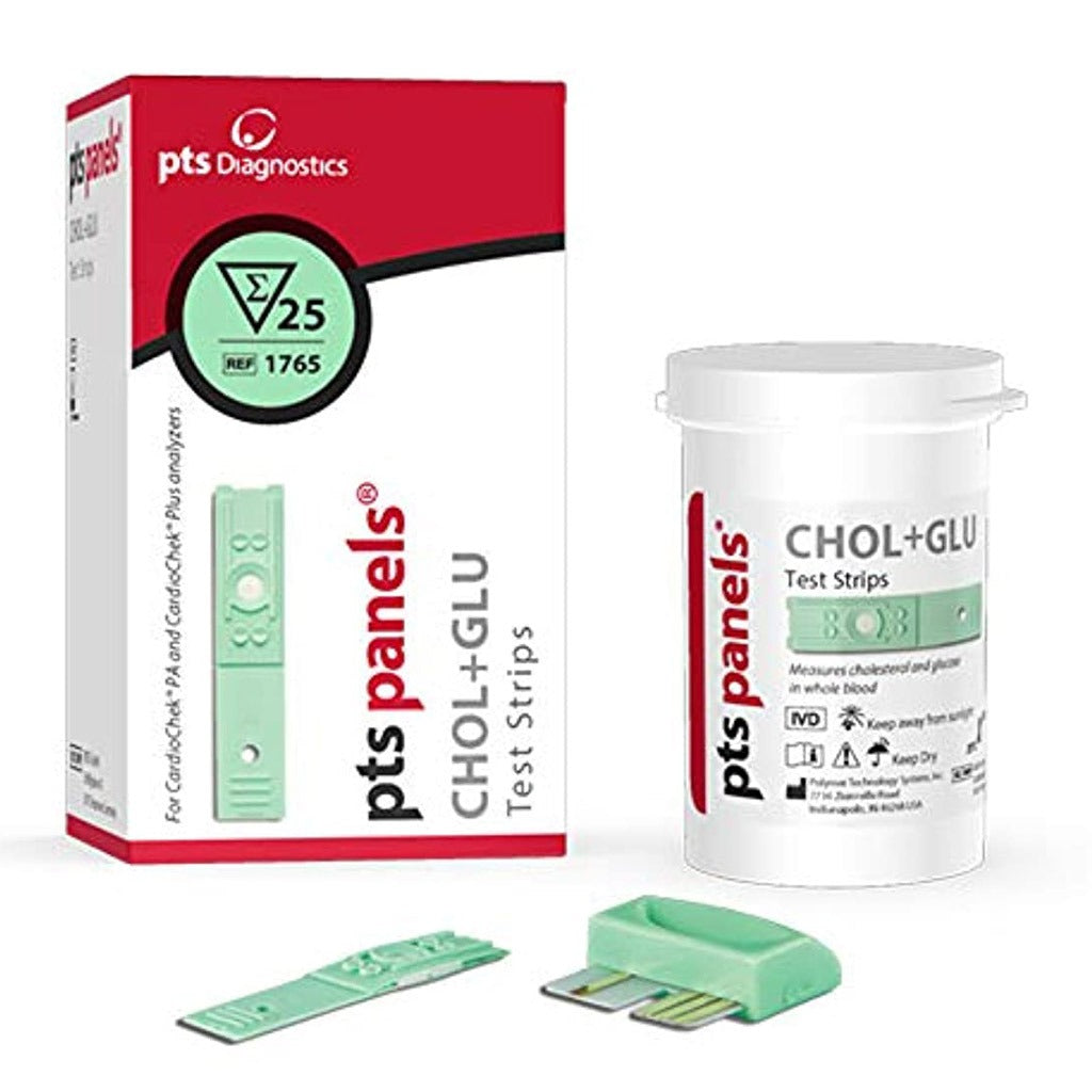 CardioChek Pts Panels Cholesterol + Glucose Test Strips 25's - Easy Pharmacy LLC