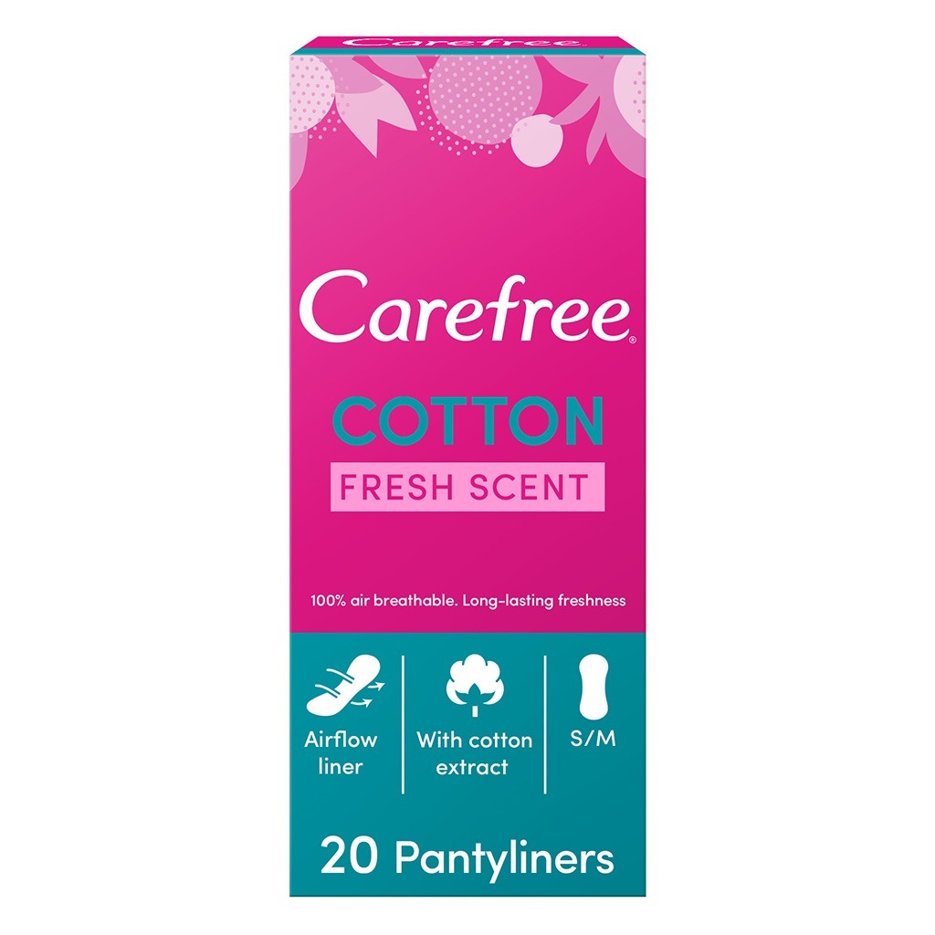 Carefree Cotton Fresh Scent Panty Liners, Pack of 20's - Easy Pharmacy LLC
