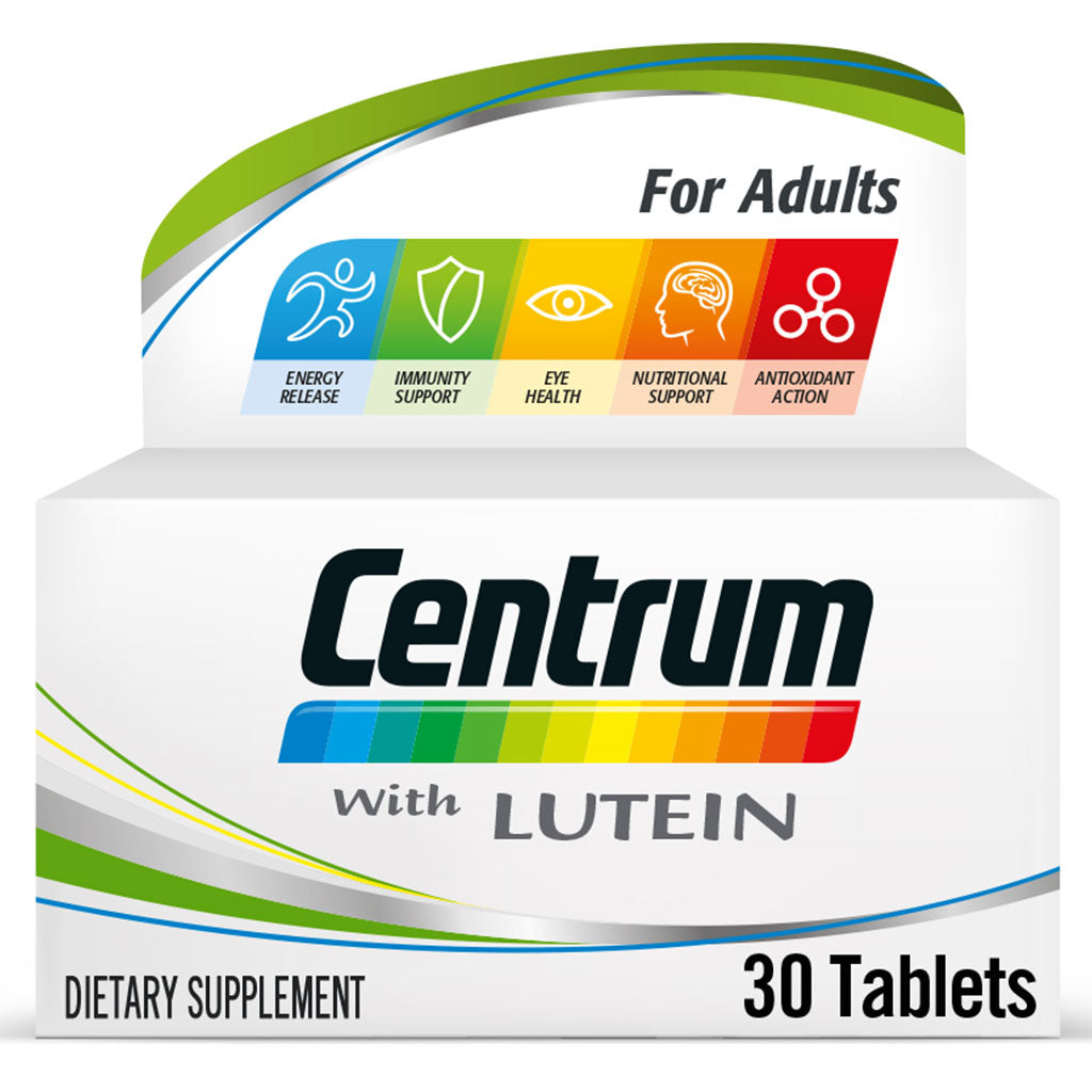 Centrum With Lutein Adult Multivitamin Supplement Tablets, Pack of 30's - Easy Pharmacy LLC