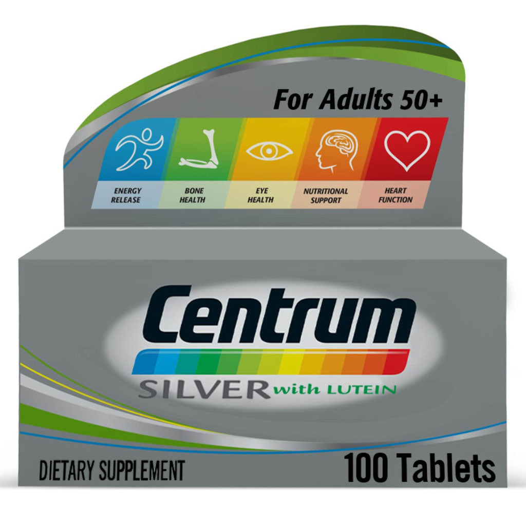 Centrum Silver With Lutein 50+ Adult Multivitamin Supplement Tablets, Pack of 100's - Easy Pharmacy LLC