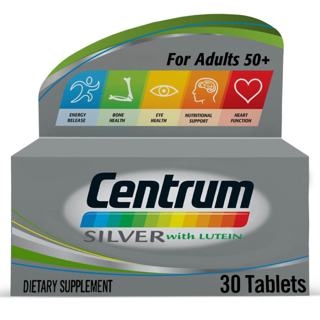 Centrum Silver With Lutein 50+ Adult Multivitamin Supplement Tablets, Pack of 30's - Easy Pharmacy LLC