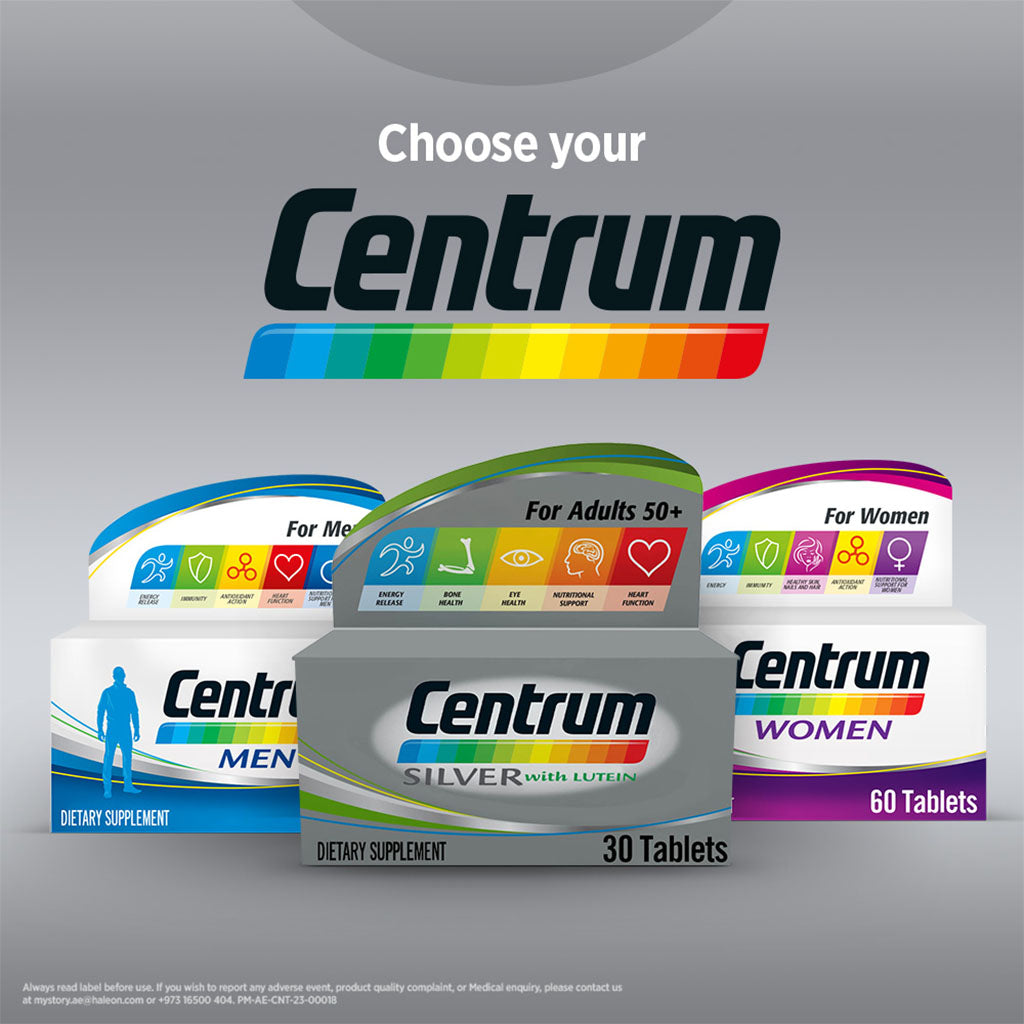 Centrum Silver With Lutein 50+ Adult Multivitamin Supplement Tablets, Pack of 30's - Easy Pharmacy LLC
