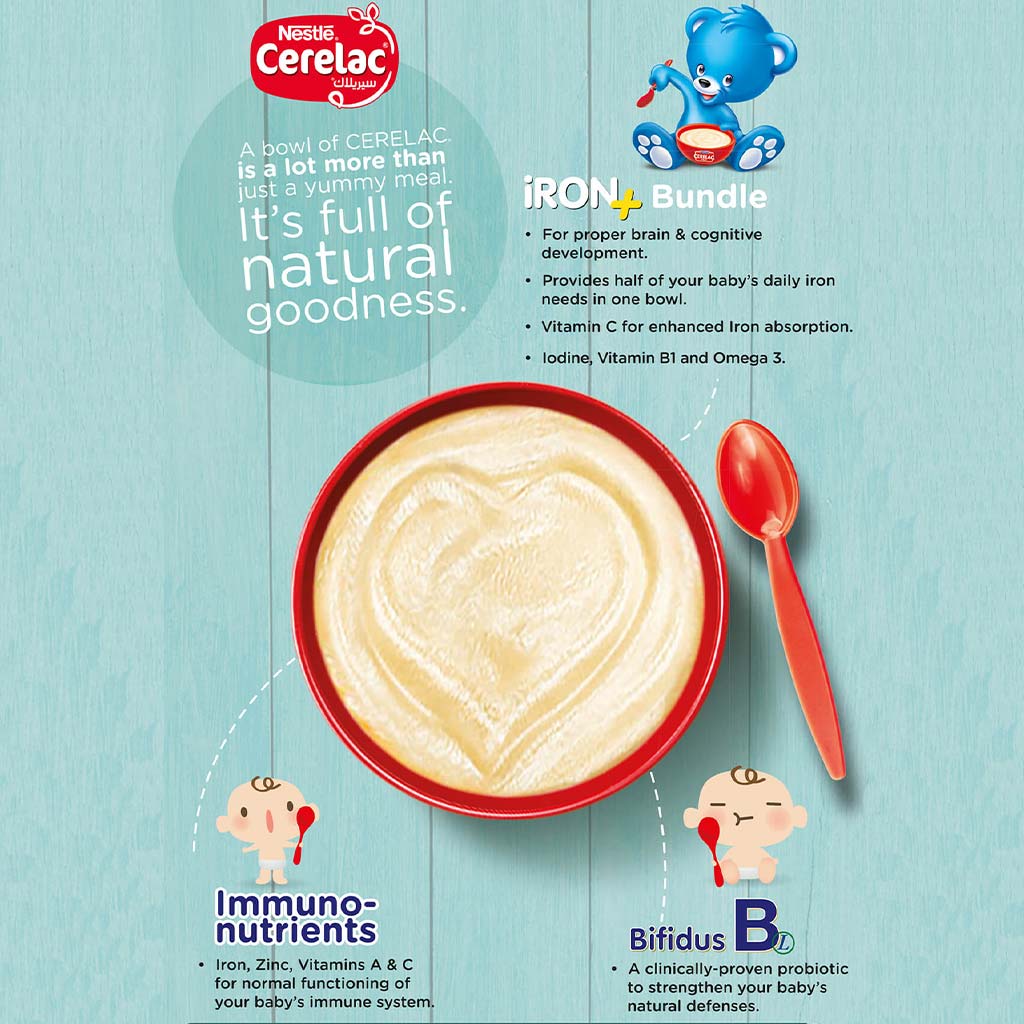 Nestle Cerelac Rice & Milk Infant Cereals From 6 Months 400g - Easy Pharmacy LLC