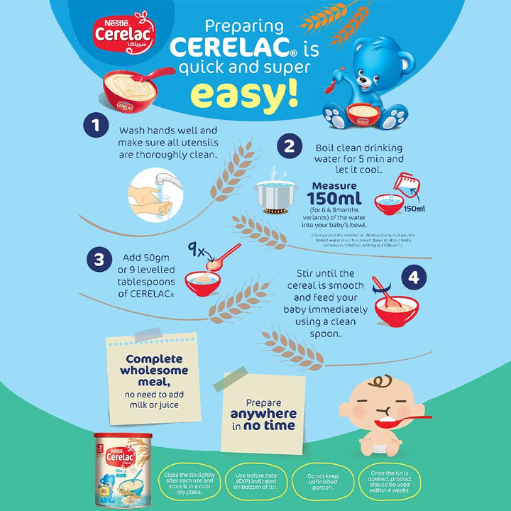 Nestle Cerelac Rice & Milk Infant Cereals From 6 Months 400g - Easy Pharmacy LLC