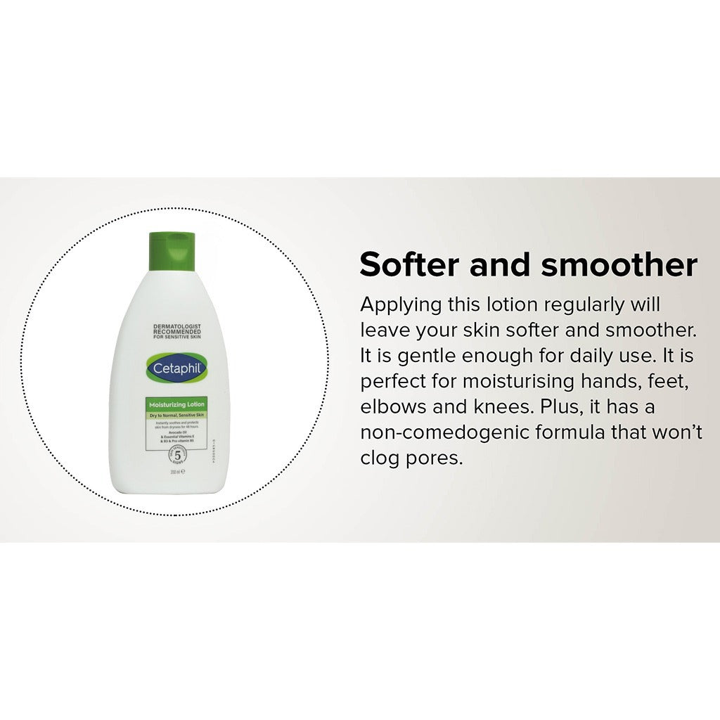 Cetaphil Moisturizing Lotion, Face & Body Moisturizer For Men & Women With Dry to Normal and Sensitive Skin, Unscented, 200ml - Easy Pharmacy LLC