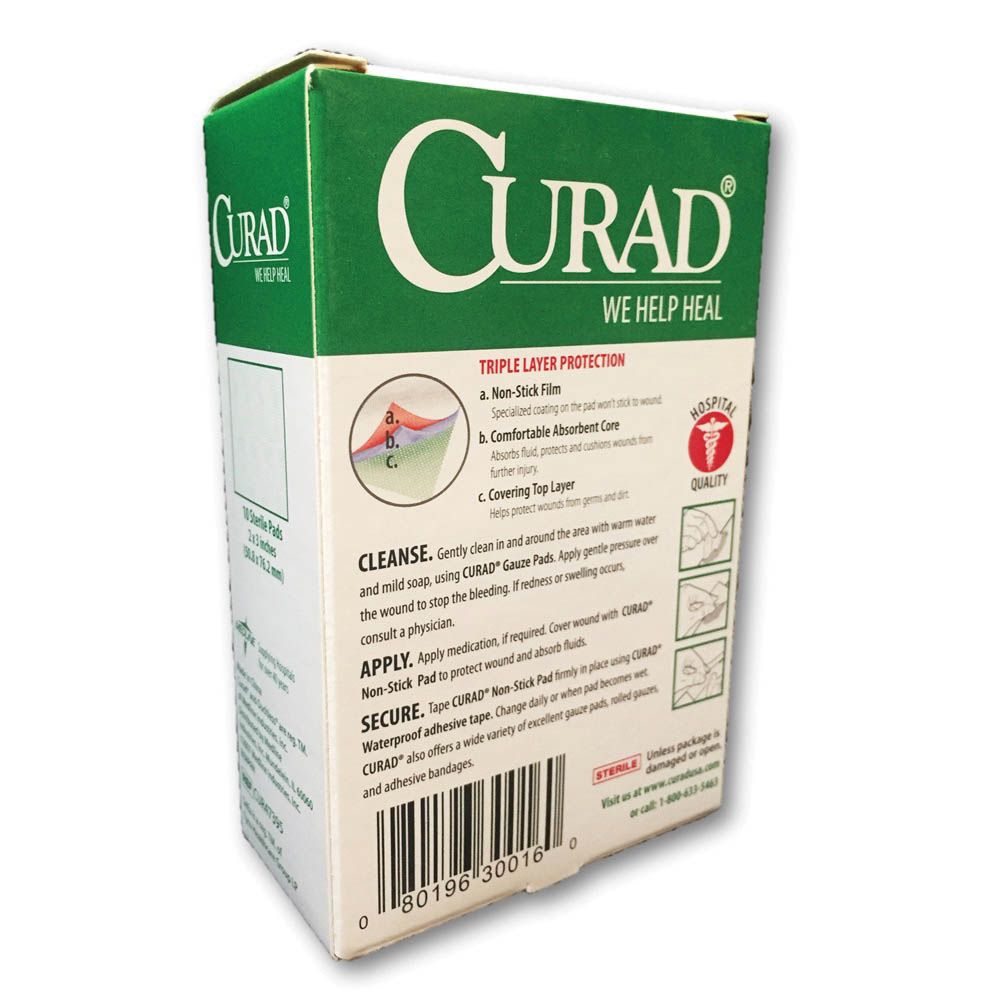 Curad Non Stick Sterile Pads 2 x 3 inch 10's - Easy Pharmacy LLC