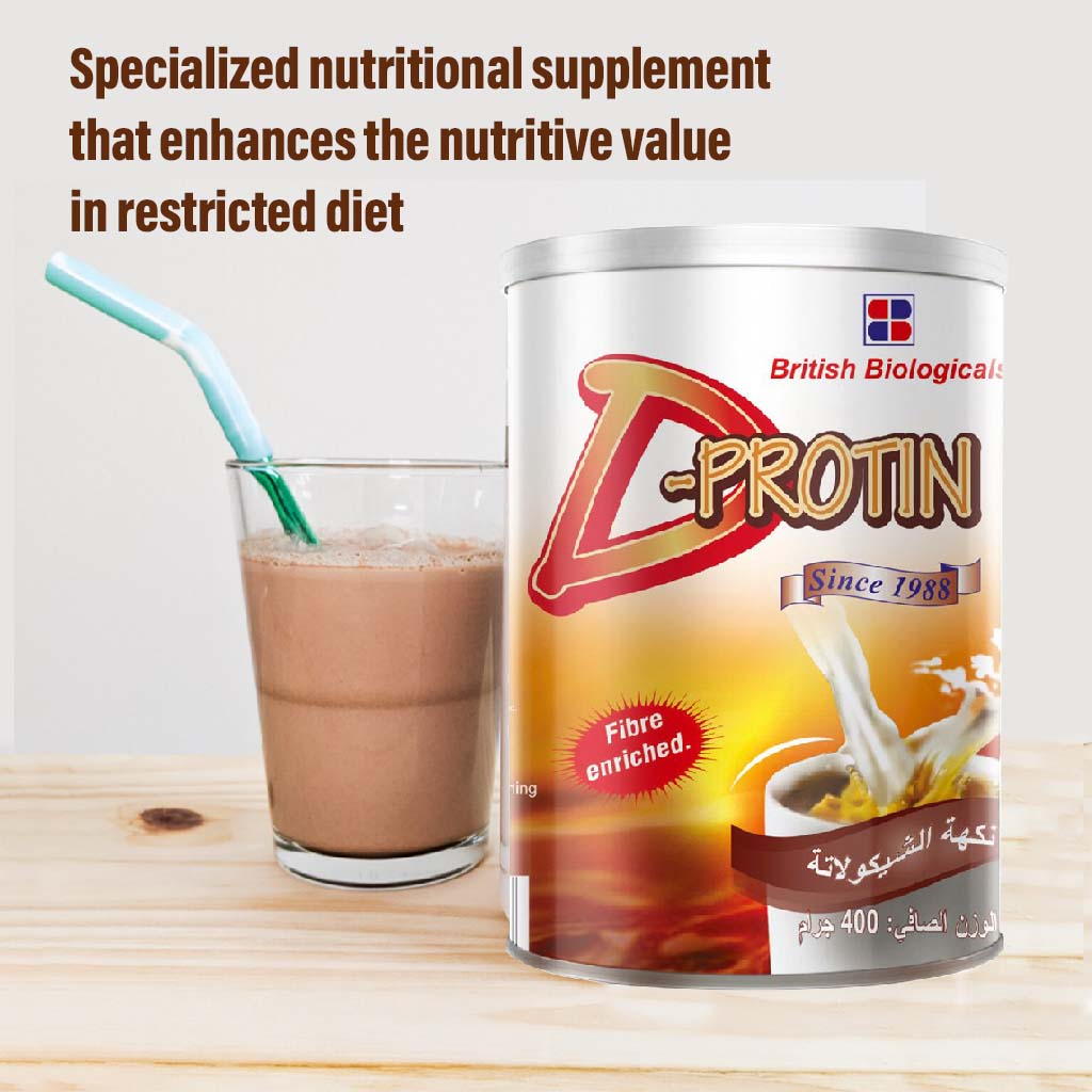 D-Protin Chocolate Powder 400 g - Easy Pharmacy LLC