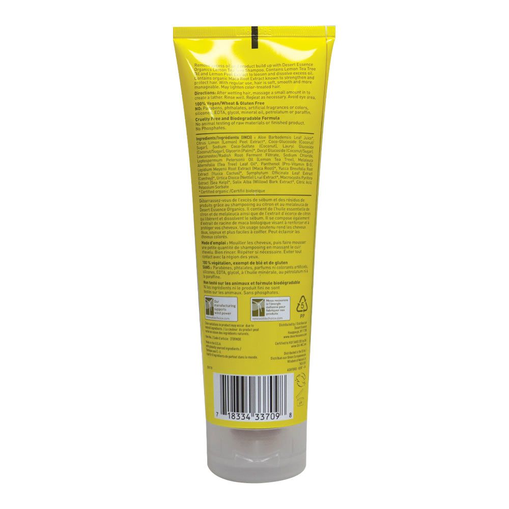 Desert Essence Organics Lemon Tea Tree Shampoo 8 fl oz, 237 mL - Easy Pharmacy LLC