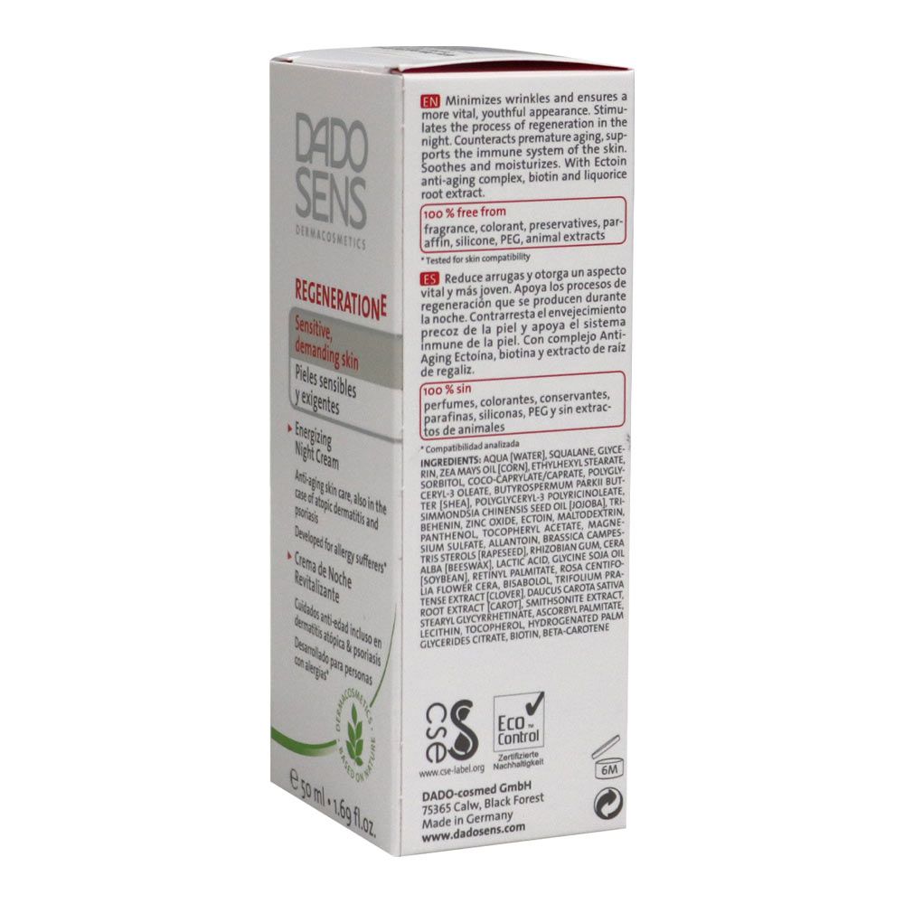 Dadosens Regeneration Energizing Night Cream 1.69 fl oz, 50 mL - Easy Pharmacy LLC