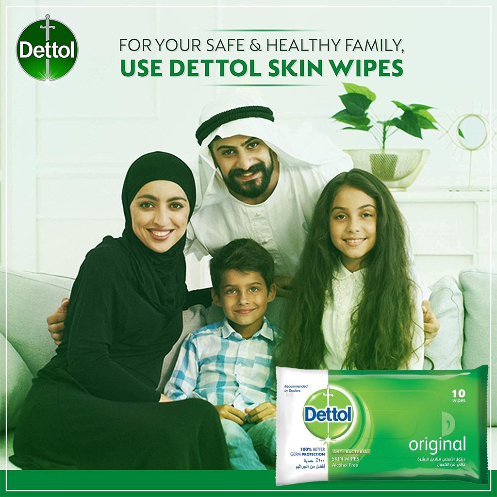 Dettol Anti-Bacterial Wipes 10's - Easy Pharmacy LLC