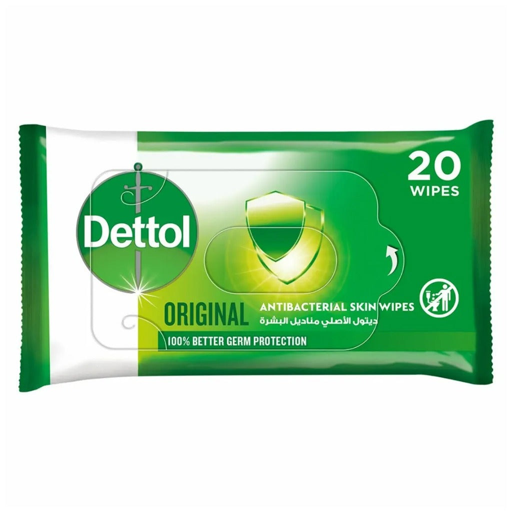 Dettol Anti-Bacterial Wipes 20's - Easy Pharmacy LLC