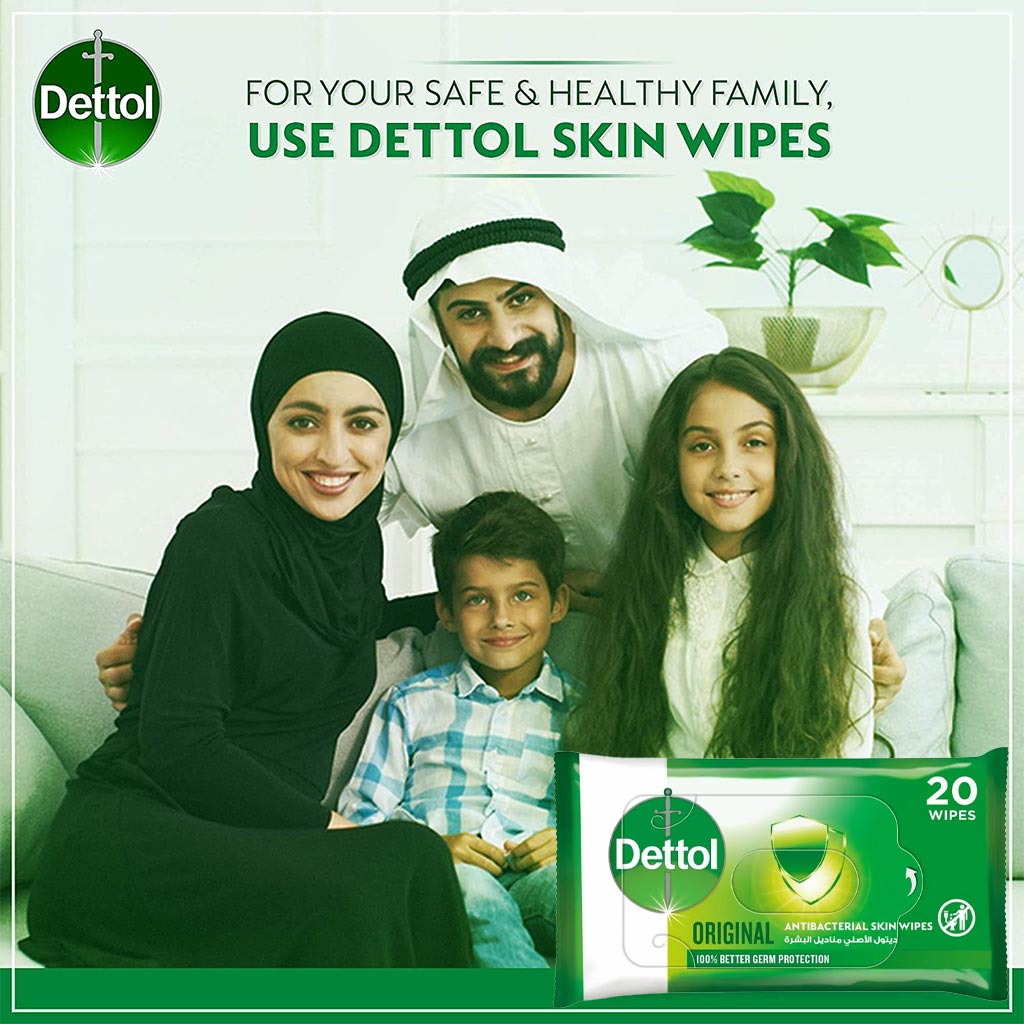 Dettol Anti-Bacterial Wipes 20's - Easy Pharmacy LLC