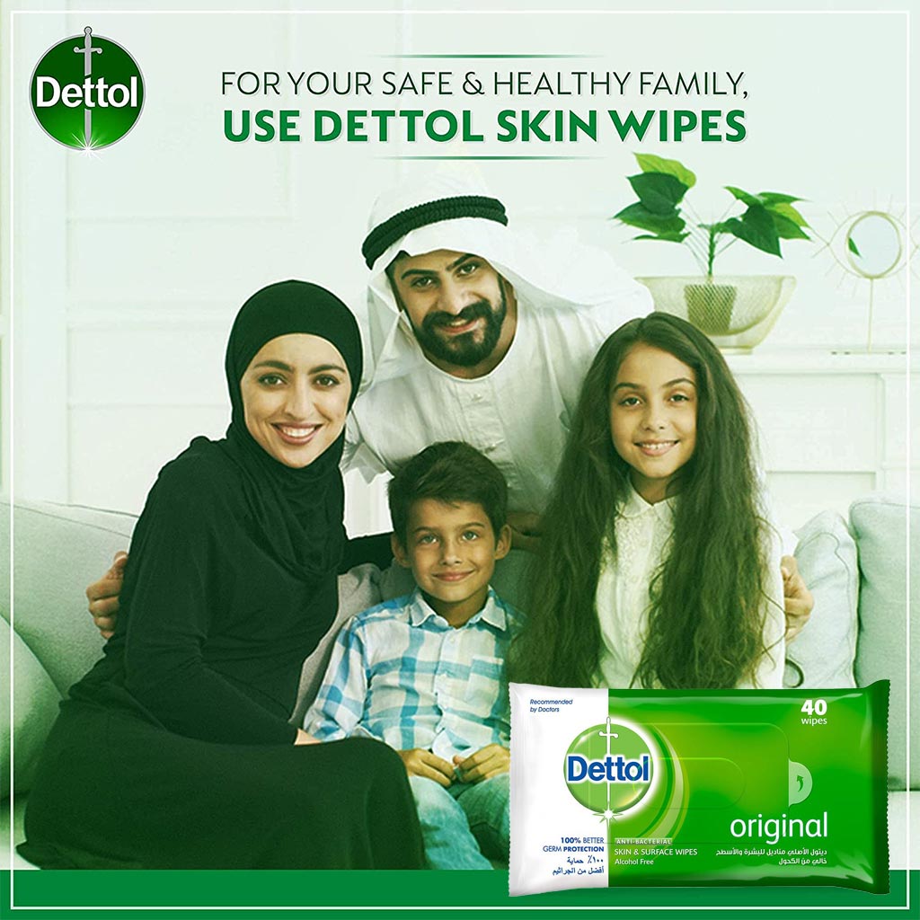Dettol Anti-Bacterial Wipes 40's - Easy Pharmacy LLC