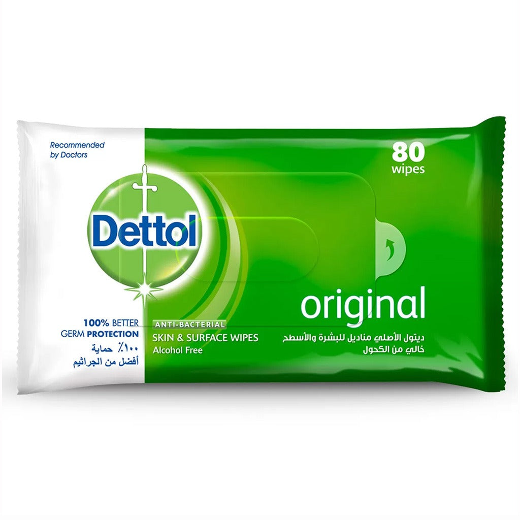 Dettol Anti-Bacterial Wipes 80's - Easy Pharmacy LLC