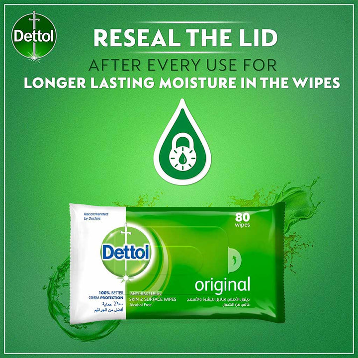 Dettol Anti-Bacterial Wipes 80's - Easy Pharmacy LLC