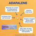 Differin 0.1% Adapalene Cream For Acne 30g