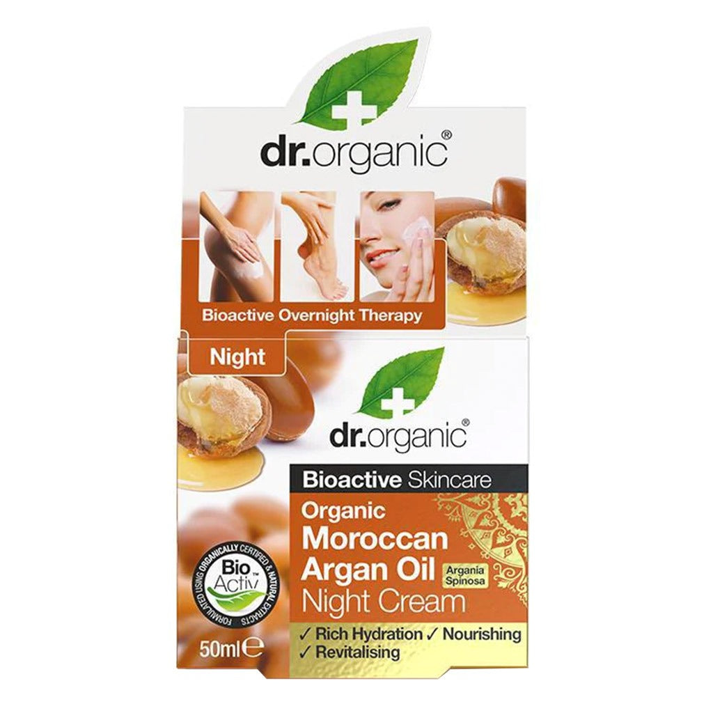 Dr.Organic moroccan argan oil night cream 50 mL - Easy Pharmacy LLC