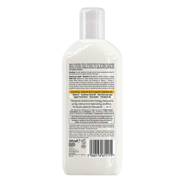 Dr. Organic Vitamin E Conditioner 265 mL - Easy Pharmacy LLC