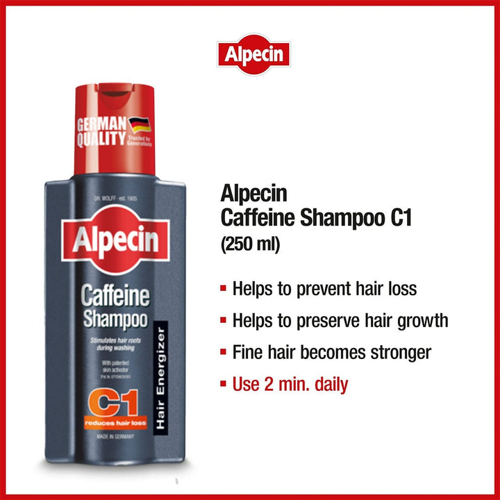 Dr.Wolff Alpecin Caffeine Shampoo 250 mL - Easy Pharmacy LLC