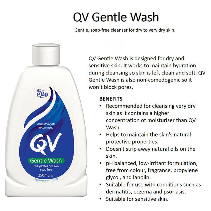 Ego QV Gentle Body Wash For Dry Skin 250ml - Easy Pharmacy LLC
