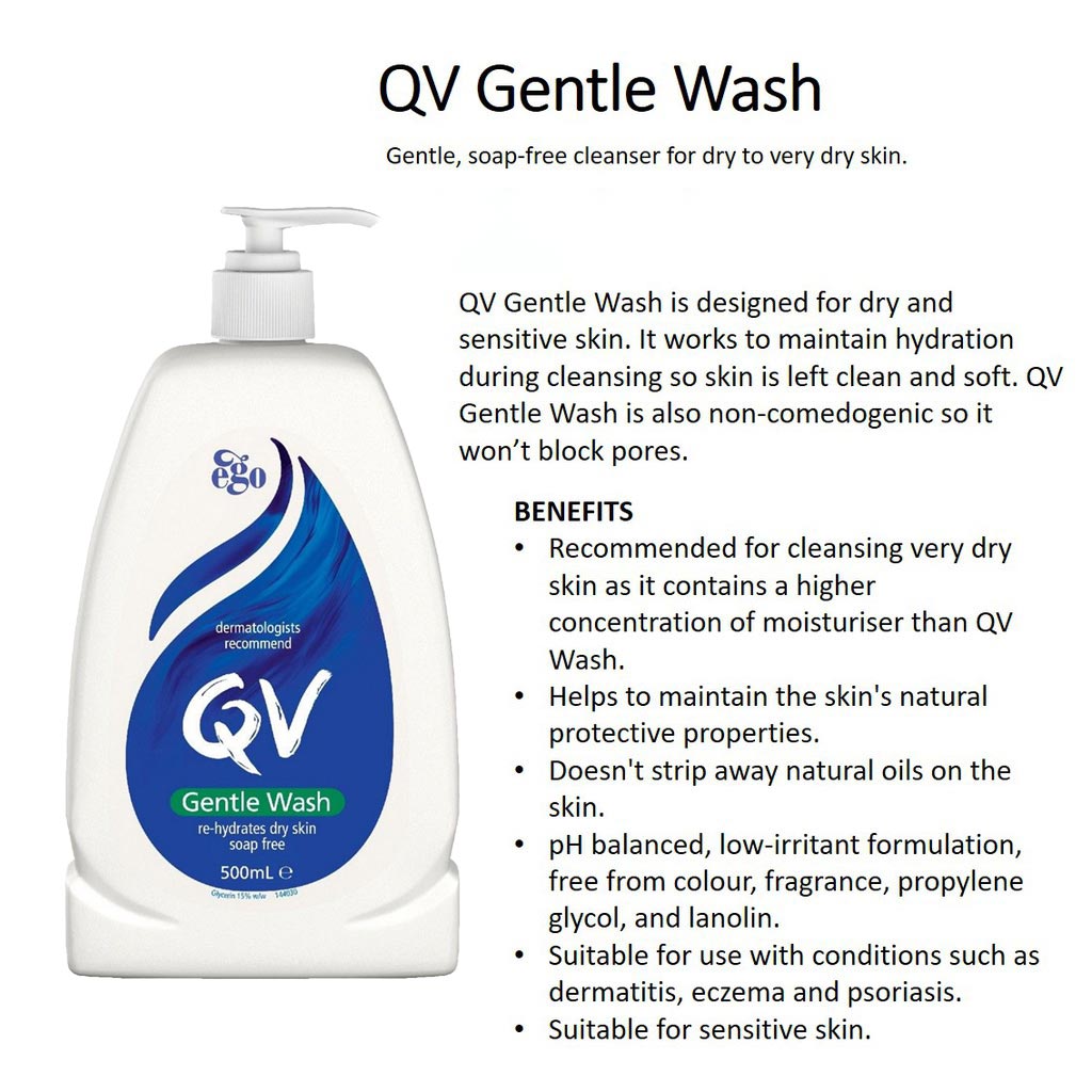 Ego QV Gentle Body Wash For Dry Skin 500ml - Easy Pharmacy LLC