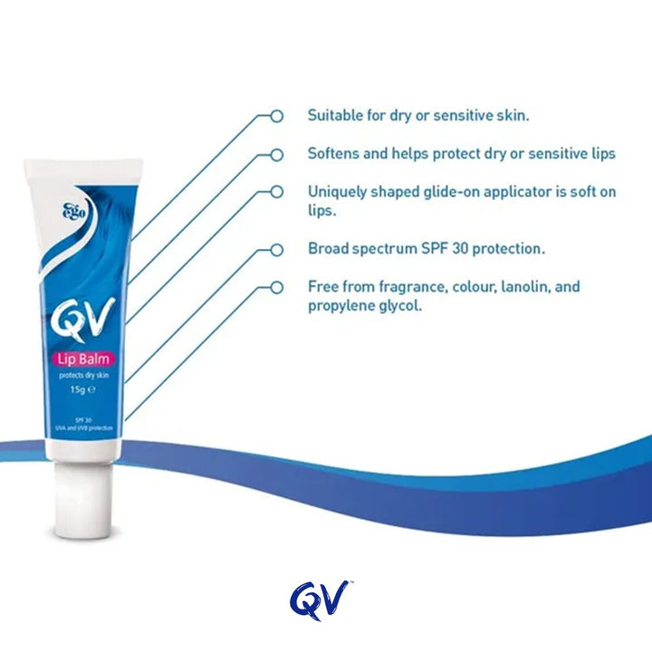 Ego QV Lip Balm With SPF30 For Chapped Lips 15g - Easy Pharmacy LLC