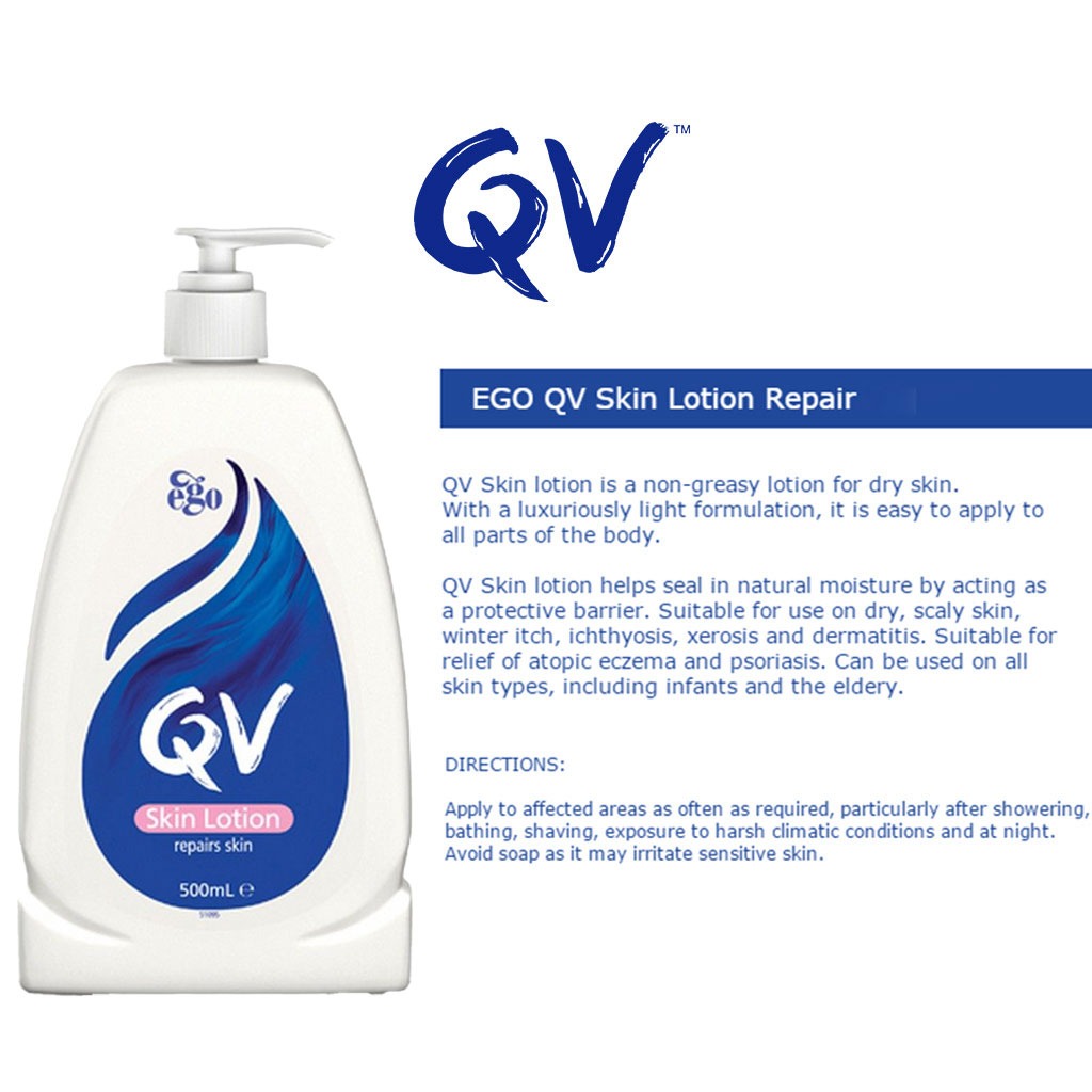 Ego QV Skin Lotion Moisturizer For Dry And Sensitive Skin 500ml - Easy Pharmacy LLC