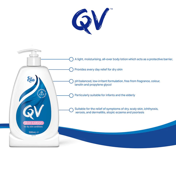 Ego QV Skin Lotion Moisturizer For Dry And Sensitive Skin 500ml - Easy Pharmacy LLC