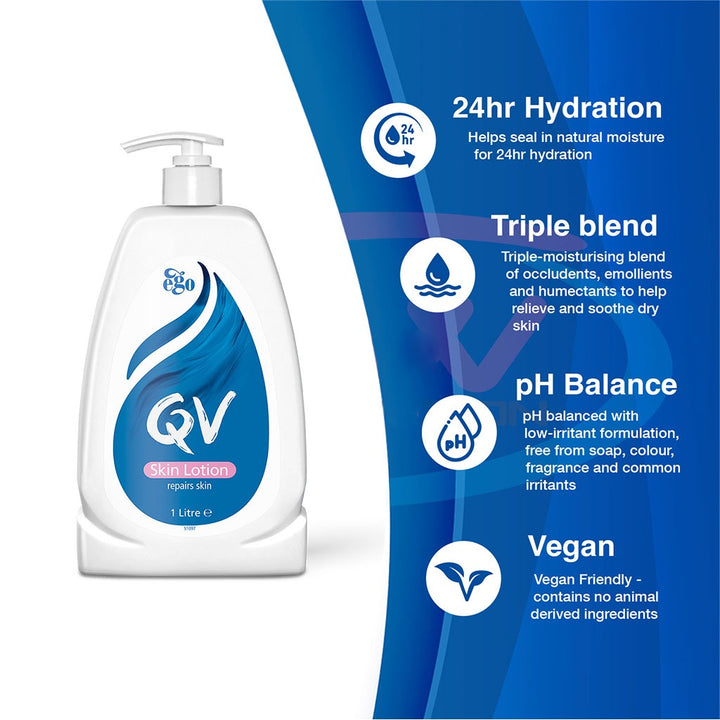 Ego QV Skin Lotion Moisturizer For Dry And Sensitive Skin 500ml - Easy Pharmacy LLC