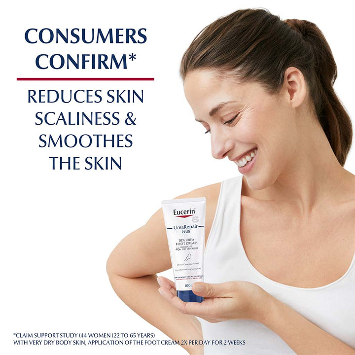 Eucerin UreaRepair Plus 10% Urea Intensive Foot Repair Cream For Dry & Rough Skin 100ml - Easy Pharmacy LLC