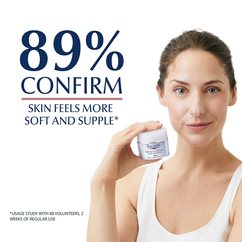 Eucerin Aquaporin Active Moisturising Rich Cream For Dry Skin 50ml - Easy Pharmacy LLC
