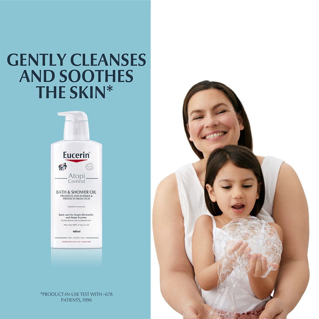 Eucerin AtopiControl Bath & Shower Oil For Atopic Dermatitis 400ml - Easy Pharmacy LLC