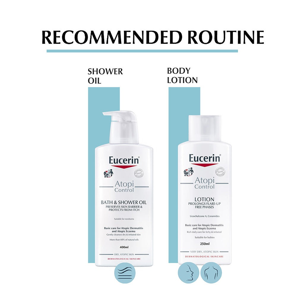 Eucerin AtopiControl Bath & Shower Oil For Atopic Dermatitis 400ml - Easy Pharmacy LLC