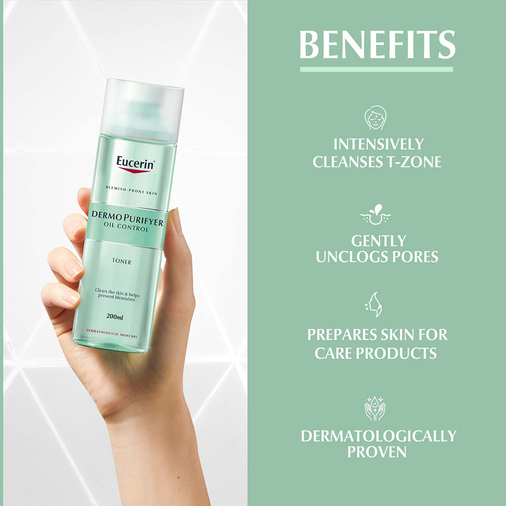 Eucerin Dermo Purifyer Oil Control Toner For Blemish Prone Skin 200ml - Easy Pharmacy LLC