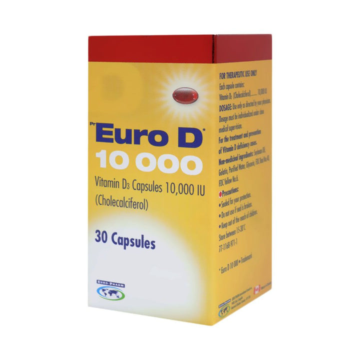 Euro D 10000 IU Capsules 30's - Easy Pharmacy LLC
