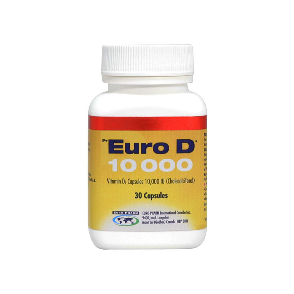 Euro D 10000 IU Capsules 30's - Easy Pharmacy LLC