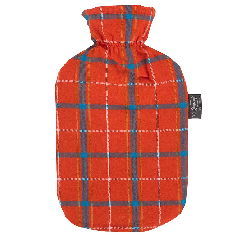 Fashy Hot Water Bag Tartan Cover Orange 2.0L 1's - Easy Pharmacy LLC