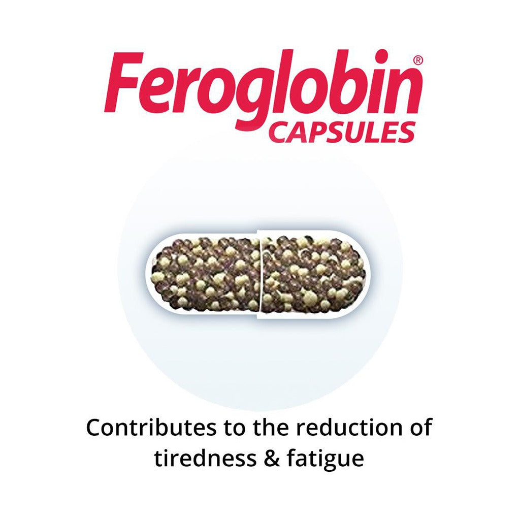 Vitabiotics Feroglobin B12 Capsules With Iron, Folic Acid & Vitamin B12 To Fight Fatigue, Pack of 30's - Easy Pharmacy LLC