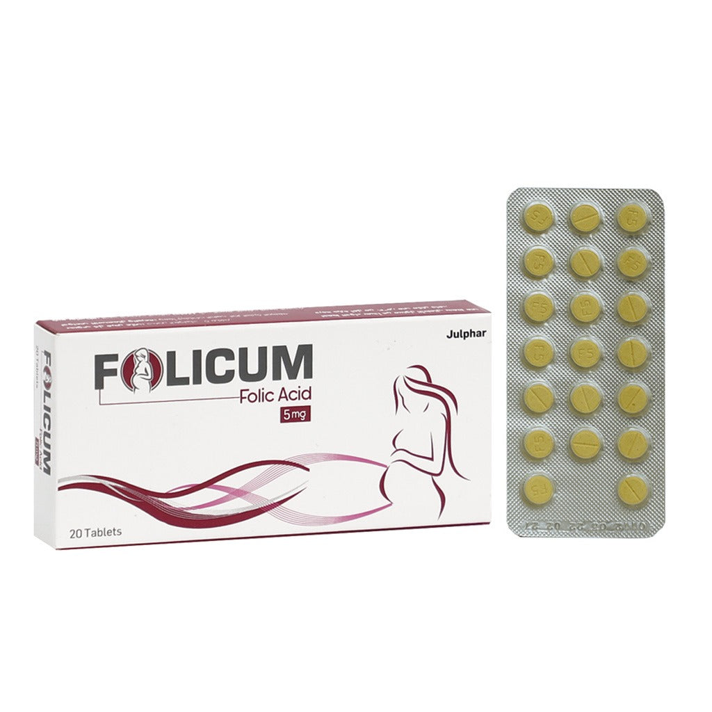 Folicum 5 mg Tablets 20's - Easy Pharmacy LLC