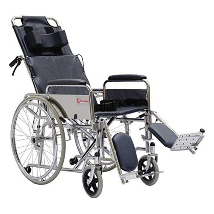 Genemax Reclining Wheelchair With Detachable Full Length Padded Armrest 18 GMP-7F - Easy Pharmacy LLC