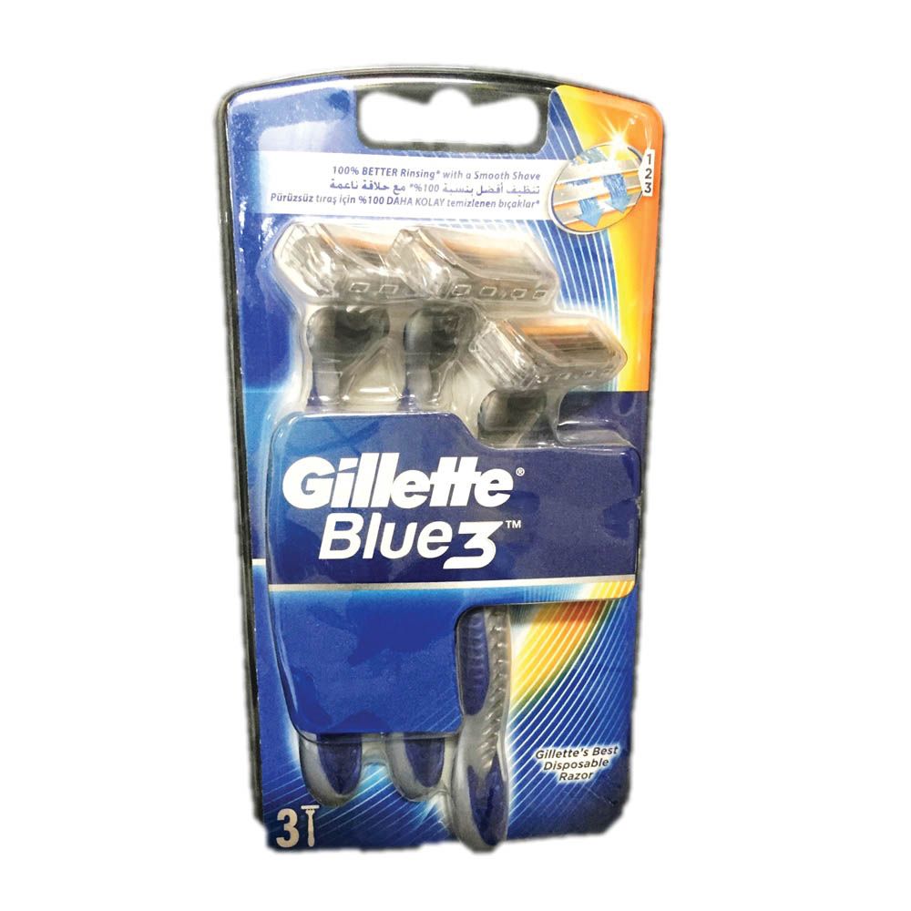 Gillette Blue 3 Disposable 3's 29027 - Easy Pharmacy LLC