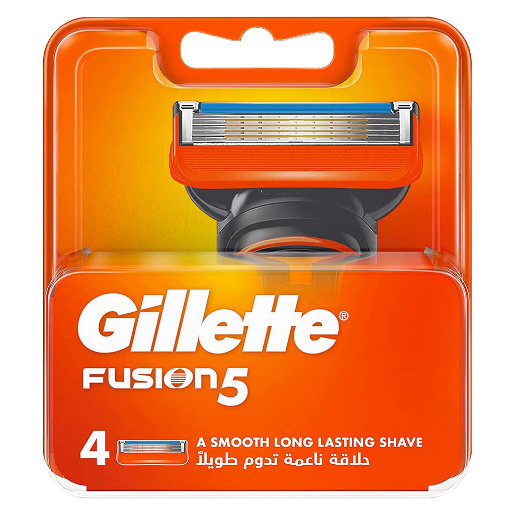 Gillette Fusion 5 Manual Razor Blade Refill For Smooth Long Lasting Shave, Pack of 4's - Easy Pharmacy LLC