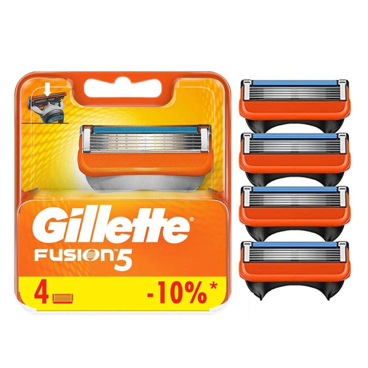 Gillette Fusion 5 Manual Razor Blade Refill For Smooth Long Lasting Shave, Pack of 4's - Easy Pharmacy LLC