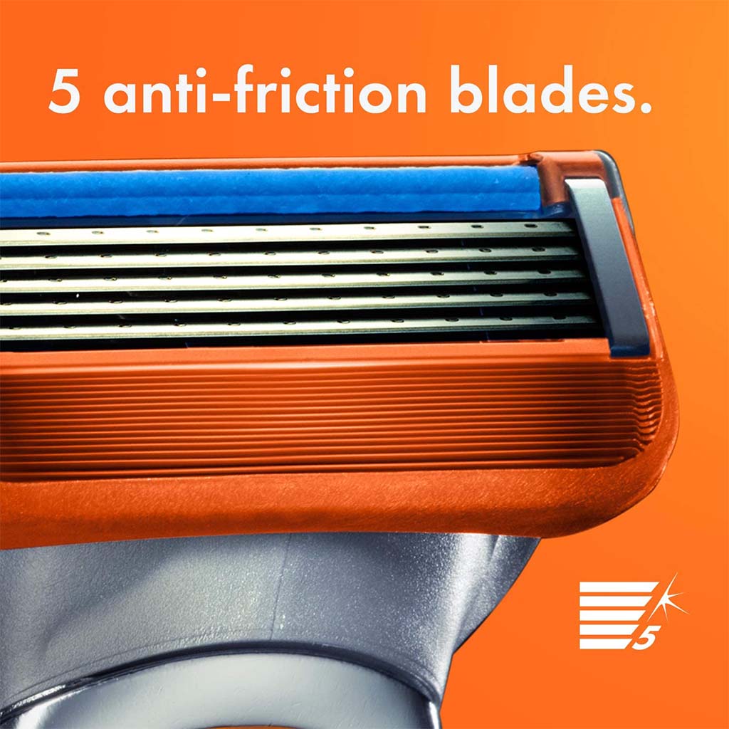 Gillette Fusion 5 Power Razor Blade Refill For Perfect Shave & Beard Shape, Pack of 2's - Easy Pharmacy LLC