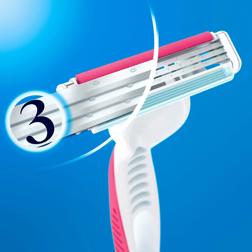 Gillette Simply Venus 3 Plus Disposable Razor For Women, Pack of 3's - Easy Pharmacy LLC