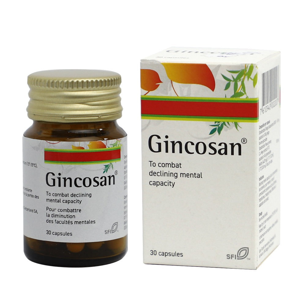 Gincosan Capsules 30's - Easy Pharmacy LLC