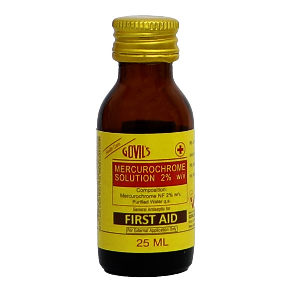 Govil's Mercurochrome 2% Solution For Fungal Skin Infections 25ml - Easy Pharmacy LLC